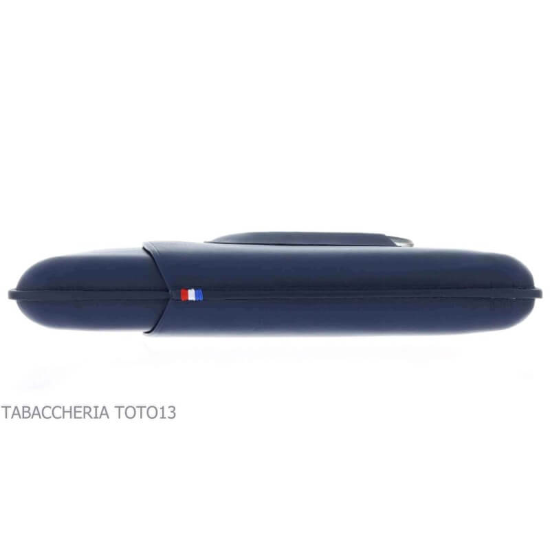 Estuche de cigarros St. Dupont Atelier en cuero azul 5 lugares - S.t. Dupont