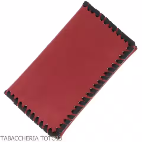 Nappaledertasche zum Rollen mit gummiertem Tabakhalter, Kartenhalter und Zubehör - Tabakbeutel - Lubinski