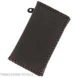 Nappaledertasche zum Rollen mit gummiertem Tabakhalter, Kartenhalter und Zubehör - Zubehör Für Zigaretten Und Rolling