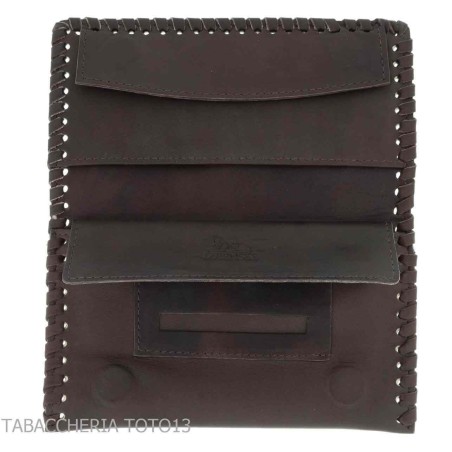 Nappa leather bag for rolling with rubberized tobacco holder, map holder and accessories - Accessories For Cigarettes And Rol