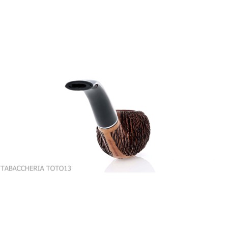 Pipe Amorelli bent apple with engraved pencils San Michele - Tobacco Pipes - Natural root