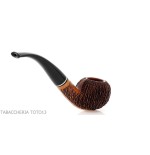 Pipe Amorelli bent apple with engraved pencils San Michele - Tobacco Pipes - Natural root