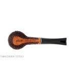 Pipa Amorelli con botella curva con grabados de pluma San Michele - Pipas de Tabaco