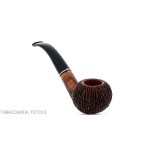 Pipa Amorelli con botella curva con grabados de pluma San Michele - Pipas de Tabaco