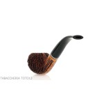 Pipa Amorelli con botella curva con grabados de pluma San Michele - Pipas de Tabaco