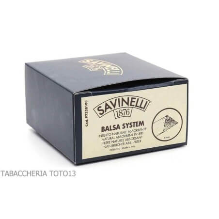 Savinelli - Filtros de balsa 6 mm de Savinelli paquete individual de 100 uds.