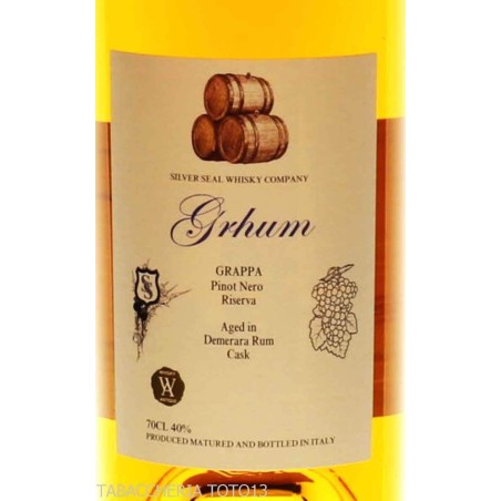 Grhum Silver Seal grappa aged in Demerara rum cask Vol. 40% Cl.70 - Spirits - Marcs