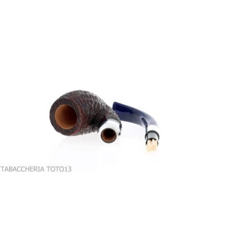 Savinelli pipe Eleganza series spigot Ungarian curved shape 614 rusticated briar - Savinelli