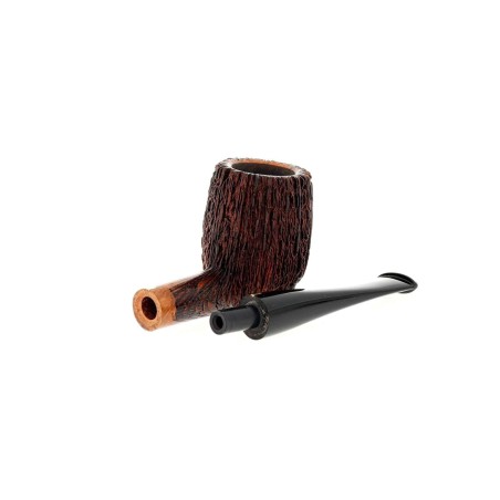 Pipe de billard cylindrique droite Amorelli avec finition stylo San Michele - Pipe Pour le Tabac - Racine naturelle