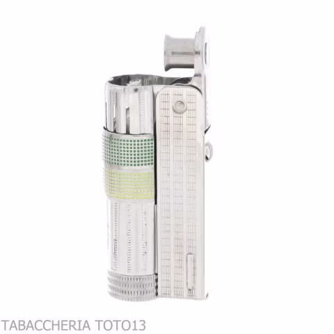 Imco Super Triplex two tone yellow and green chromed petrol lighter - Lighters - Metal