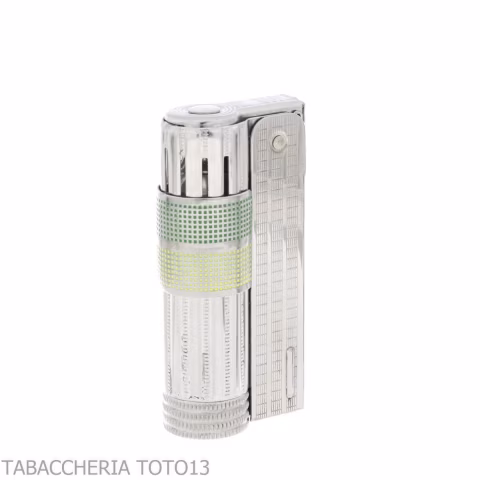 Imco Super Triplex two tone yellow and green chromed petrol lighter - Lighters - Metal