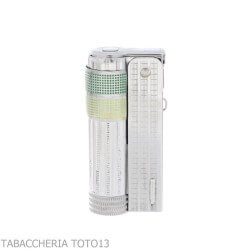 Imco Super Triplex two tone yellow and green chromed petrol lighter