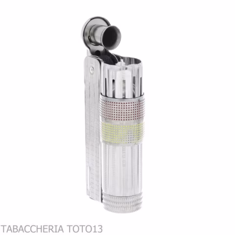 Encendedor de gasolina cromado Imco Super Triplex bicolor amarillo y rojo - Alumbradores