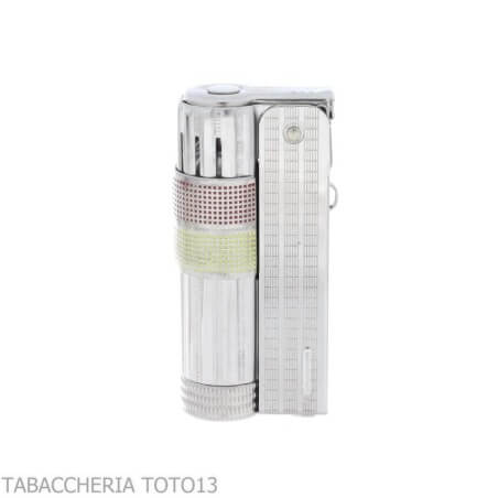 Imco Super Triplex briquet à essence bicolore jaune et rouge chromé - Imco
