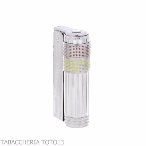 Encendedor de gasolina cromado Imco Super Triplex bicolor amarillo y rojo - Alumbradores