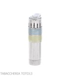 Imco Super Triplex two tone yellow and blue chromed petrol lighter-IMCO
