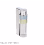 Imco Super Triplex two tone yellow and blue chromed petrol lighter-IMCO