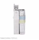Imco Super Triplex two tone yellow and blue chromed petrol lighter-IMCO