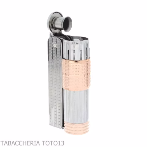 Imco Super Triplex Benzinfeuerzeug aus Chrom und Roségold - Feuerzeuge