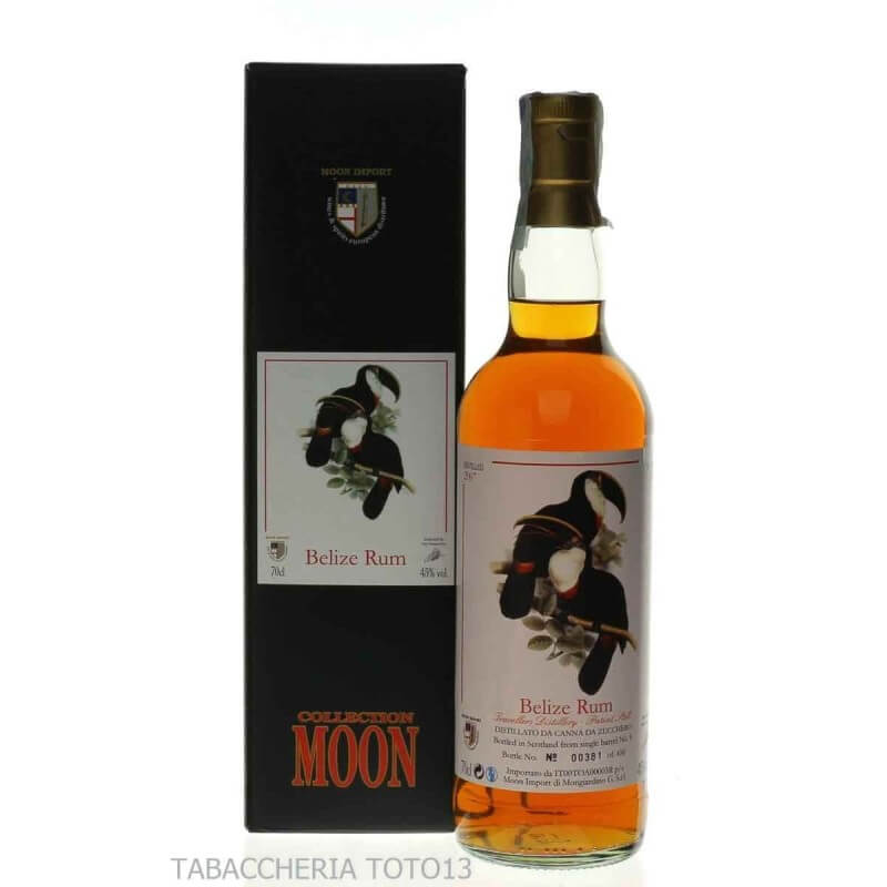 Rum Belize I Pappagalli Moon Import by Pepi Mongiardino Vol.45% Cl.70 Moon import Mongiardino Rhum Rhum