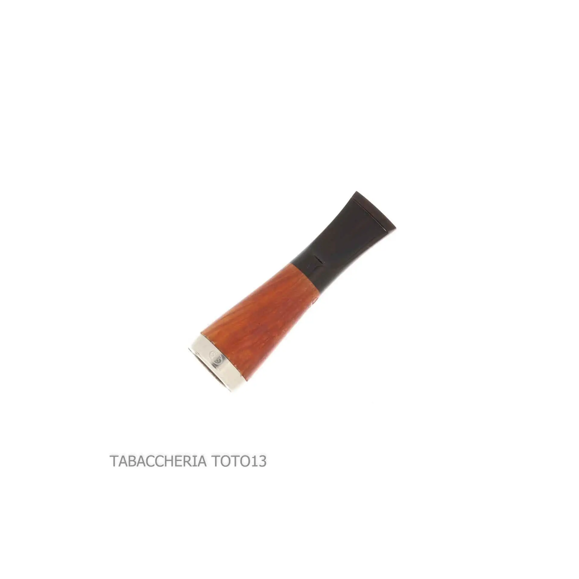 Embouchure en bruyère Fuma Toscani avec trou conique et pare-flammes argenté - Accessoires pour cigares toscans - Racine natu Embouchure en bruyère Fuma Toscani avec trou conique et pare-flammes argenté - Accessoires pour cigares toscans - Racine natu