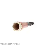 Embouchure en bruyère Fuma Toscani avec trou conique et pare-flammes argenté - Accessoires pour cigares toscans - Racine natu
