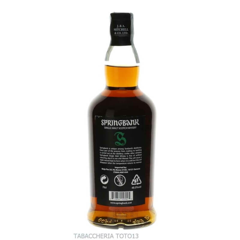 Springbank 15 Y.O. Single Malt Vol.46% Cl.70 - Springbank Distillery