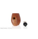 Arbousier en arbousier, forme billard courbé, bruyère sablée - Pipe Pour le Tabac - Racine naturelle