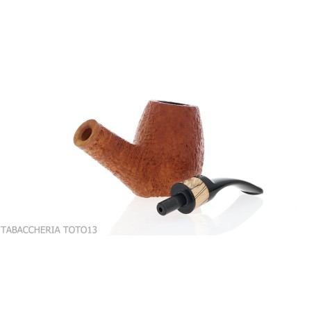 Arbousier en arbousier, forme billard courbé, bruyère sablée - Pipe Pour le Tabac - Racine naturelle
