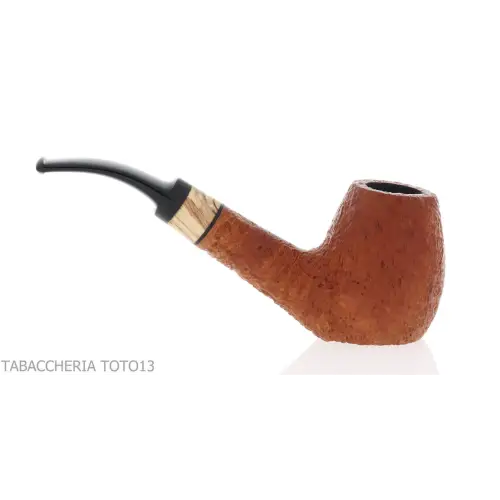 Arbousier en arbousier, forme billard courbé, bruyère sablée - Pipe Pour le Tabac - Racine naturelle