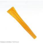 Straight mouthpiece in "light amber" methacrylate for corncob pipe - Accessories for tobacco pipes