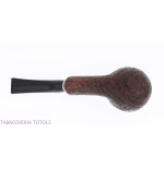 Brebbia 75 anniversary pipe Bent Apple shape sandblasted briar - Tobacco Pipes - Natural root