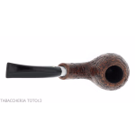 Brebbia 75 anniversary pipe Bent Apple shape sandblasted briar - Tobacco Pipes - Natural root