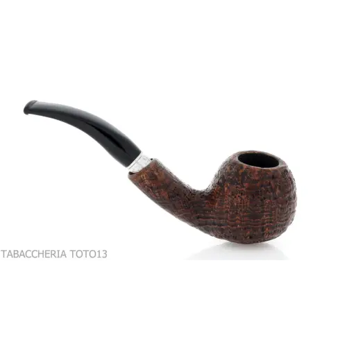 Pipe Brebbia 75 anniversaire Bent Apple forme bruyère sablée - Pipe Pour le Tabac - Racine naturelle