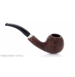 Brebbia 75 anniversary pipe Bent Apple shape sandblasted briar - Tobacco Pipes - Natural root