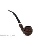 Brebbia 75 anniversary pipe Bent Apple shape rock briar - Tobacco Pipes - Natural root