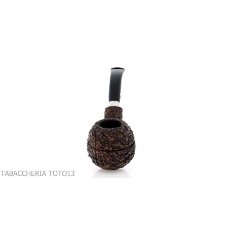 Brebbia 75 anniversary pipe Bent Apple shape rock briar - Tobacco Pipes - Natural root