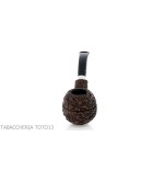 Brebbia 75 anniversary pipe Bent Apple shape rock briar - Tobacco Pipes - Natural root