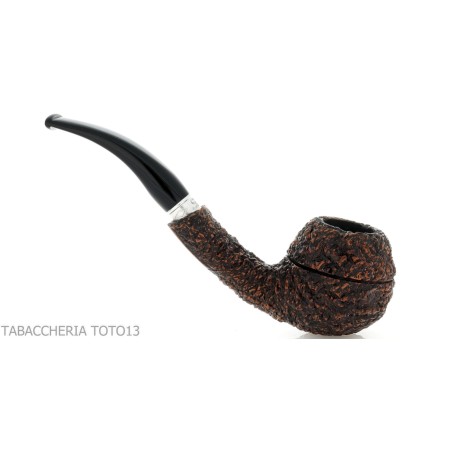 Brebbia 75 anniversary pipe Bent Apple shape rock briar - Tobacco Pipes - Natural root