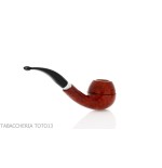 Brebbia 75 anniversary pipe Bent Apple shape Selected briar - Tobacco Pipes - Natural root