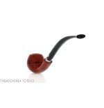 Brebbia 75 anniversary pipe Bent Apple shape Selected briar - Tobacco Pipes - Natural root