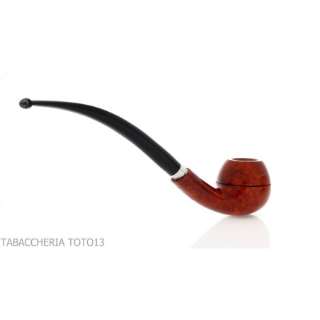 Brebbia 75 anniversary pipe Bent Apple shape Selected briar - Tobacco Pipes - Natural root