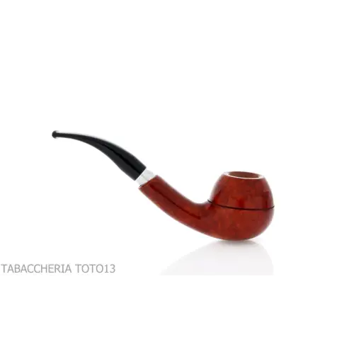 Pipe Brebbia 75 anniversaire Forme de pomme coudée Bruyère sélectionnée - Pipe Pour le Tabac - Racine naturelle