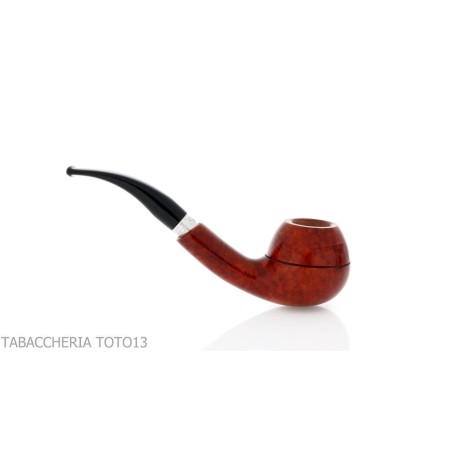 Brebbia 75 anniversary pipe Bent Apple shape Selected briar - Tobacco Pipes - Natural root