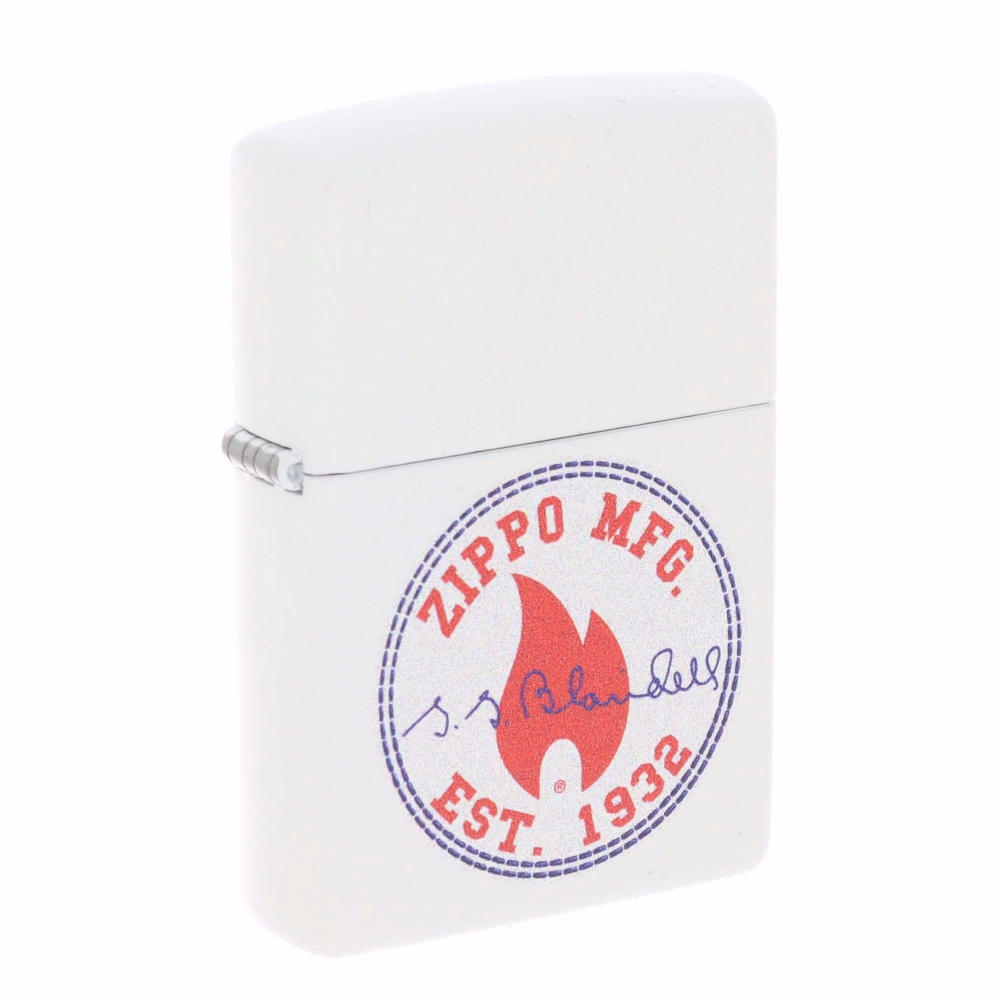 Zippo Eternal Flame sur émail blanc - Briquets - Laiton