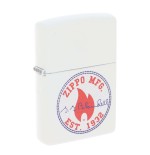 Zippo Eternal Flame sur émail blanc - Briquets - Laiton