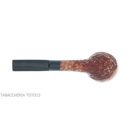 Pipa Crown Viking billiard semicurva finitura parzialmente sabbiata - Pipe