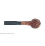 Pipa Crown Viking billiard semicurva finitura parzialmente sabbiata - Pipe