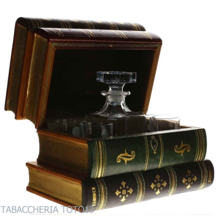 Barbuch aus florentinischem Leder, verziert mit reinem Gold - Zubehör Für Wein & Spirituosen Und Gläser