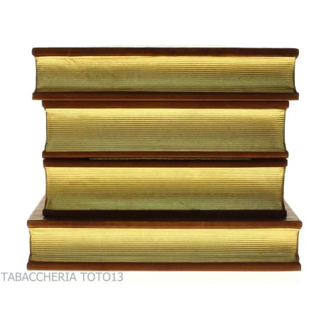 Libro bar in cuoio fiorentino decorato con oro zecchino - Accessori Per Vino & Liquori e Bicchieri